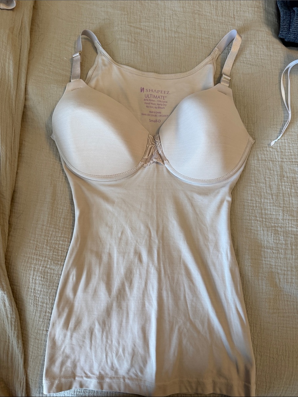 Shapeez Ultimate Women’s Shaping Camisole with Built-In Bra - Nude